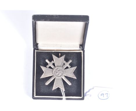 A NAZI GERMANY WWII ERA WAR MERIT CROSS WITH SWORDS, this is the first class version and comes in a fitted box with the merit