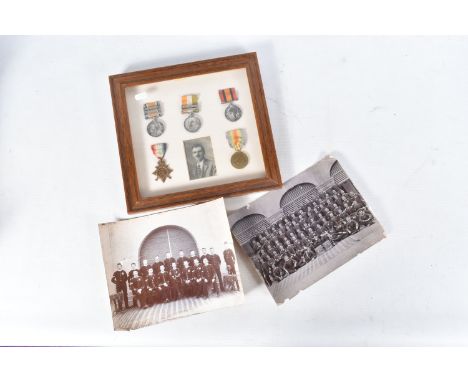 A NORTH STAFFORDSHIRE REGIMENT BOER WAR AND WWI 1914 MONS STAR TRIO OF MEDALS, the Boer War pair are both correctly named to 