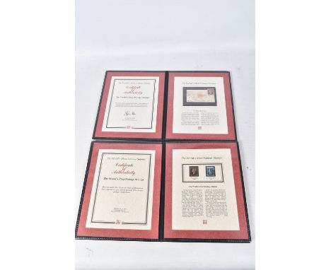 2 WESTMINSTER FOLIOS. The first with 1841 imperf red cover, the second with a penny black and 1841 twopenny blue
