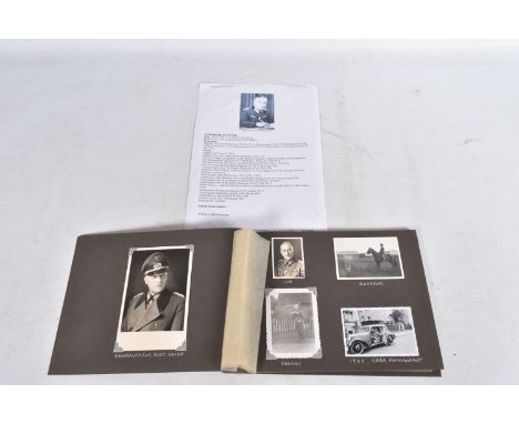 PHOTO ALBUM OF GENERAL MAJOR KURT LANGE, WWI/WWII ARMY INFANTRY, photos are of war service and civilian photos, Customers mus