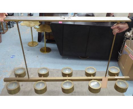 CEILING LIGHT, contemporary design, brass, 75cm Drop. 