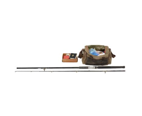 Small quantity of fishing kit inlcuding a Greys GRXi+ 10' rod, line 7, in case, a Shakespeare Eon fly rod, two other rods, a 