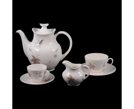 Three part table services - Wedgwood 'Louisiana' pattern tea ware; Royal Doulton 'Tumbling Leaves' tea and coffee ware; and T