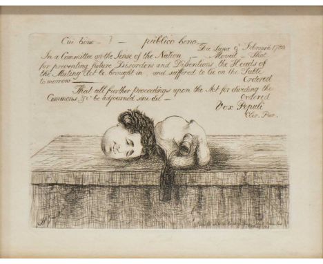 A collection of political satyrical prints, 19th century printings:After James Sayers, Cui bono, publico bono... 9th February