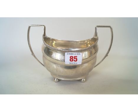 An Irish George III silver twin handled sugar basin, by Carden Terry & Jane Williams, of Cork, hallmarked Dublin 1807, 12cm, 