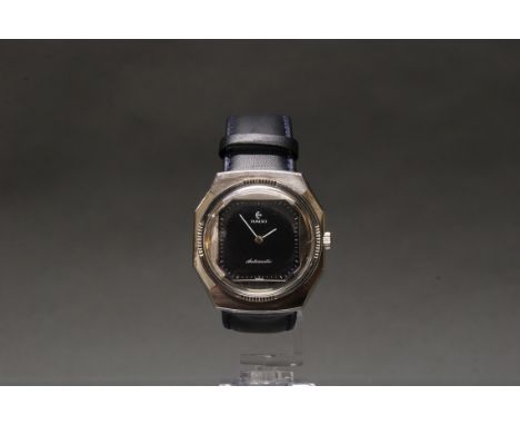 Herrenarmbanduhr, Rado, 1970er Jahre, Automatik, Stahlgehäuse, Gehäuse-Nr. 631.3173.4 / 3860358, rundes blaues Zifferblatt mi