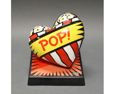 Porzellanobjekt, "Love Pop", Goebel, Artis Orbis, limitierte Auflage 112/500, polychrom, Burton Morris, 23.5 cm hoch