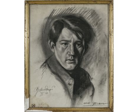 Constantin Gerhardinger 1888 München - 1970 Törwang  Selbstbildnis. 1910  L. u. signiert, "III.10" datiert und r. betitelt "m