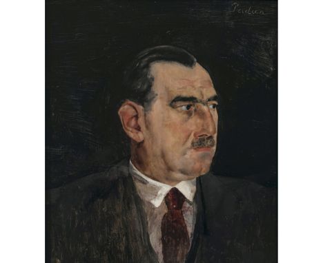 Paul Mathias Padua1903 Salzburg - 1981 Rottach-EgernHerrenbildnisBrustbild im Halbprofil. R. o. signiert. Rücks. mit Bleistif