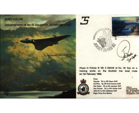 B42b RAF Flown Avro Vulcan Signed by J R Ward Vulcan Record Holder Signed by Group Captain J R Ward RAF Service 1943 - 1983. 