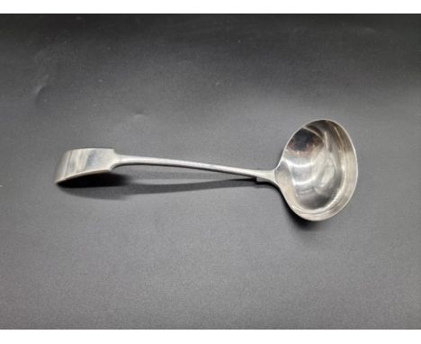 A Victorian silver fiddle pattern soup ladle, by W Hutton &amp; Sons Ltd, London 1898, 173g. 
