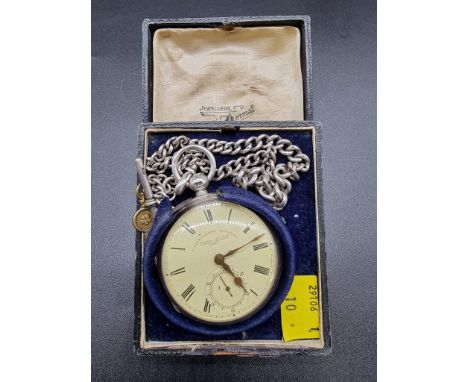 A Victorian silver key wind chronometer, 52mm,&nbsp;by James Graham of Carrickfergus, No 15674, London 1890; together with a 