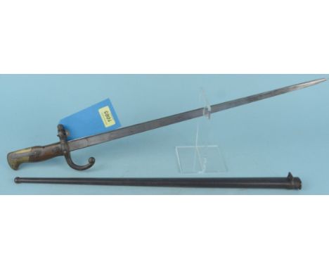 A French model 1874 bayonet with scabbard, blade dated