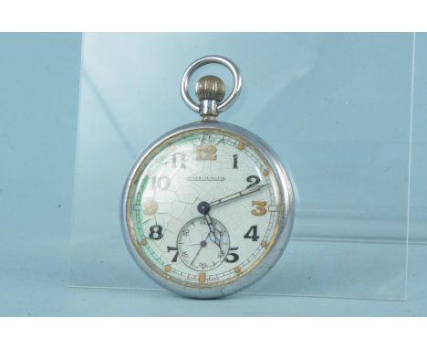A WWII era pocket watch by Jaeger LeCoultre, marked with broad arrow G.S.T.P F046304