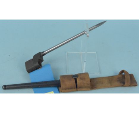 A British No.4 spike bayonet with scabbard