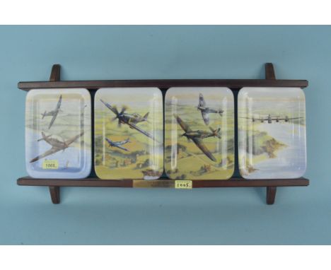 Four limited edition ceramic plaques by Davenport, forming 'The Battle of Britain Memorial Flight', collection complete with 