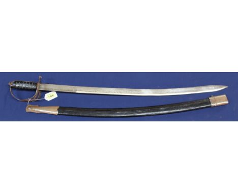 A decorative sword in scabbard