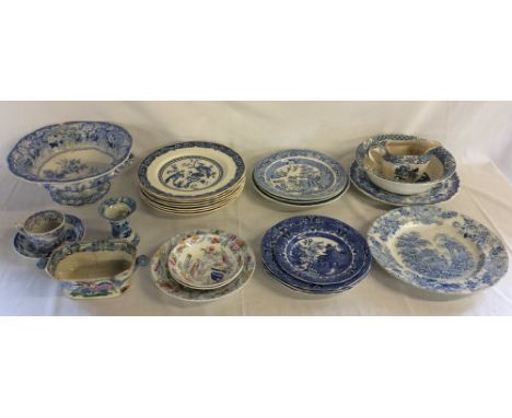 Various 19th & 20th century ceramic tableware etc, some AF