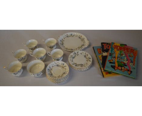Royal Albert 'Brigadoon' part tea service and 3 comic book annuals