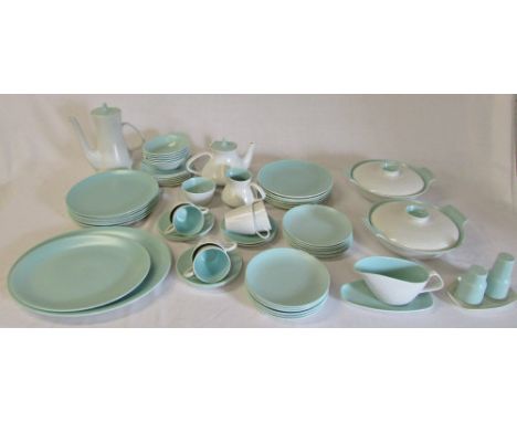 Poole pottery part tea/dinner service (one plate chipped)