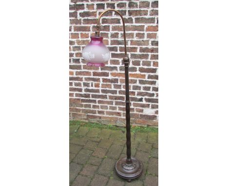 Standard lamp with glass shade