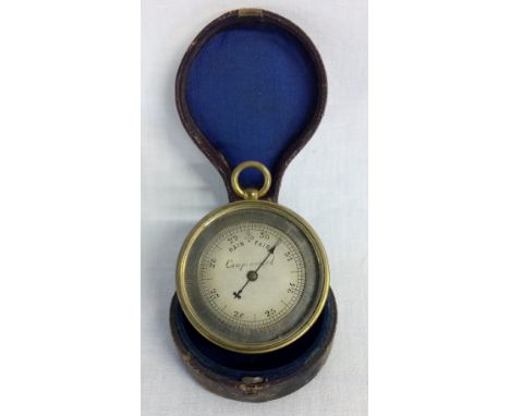 Cased pocket barometer