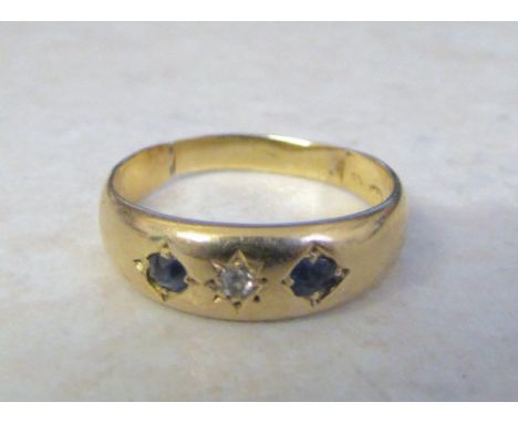 9ct gold gypsy ring size L/M weight 2 g