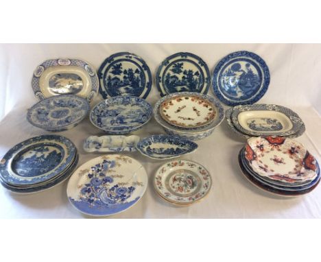 Various 19th & 20th century ceramic tableware, much AF