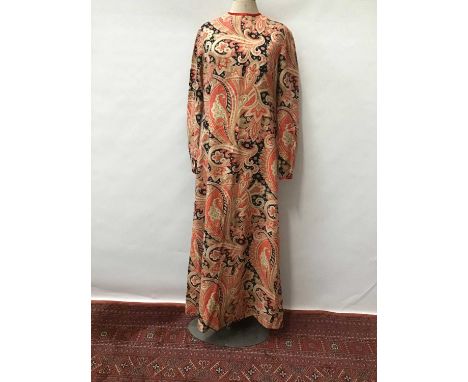 1960s Liberty cloth, orange and black Paisley dress in original Liberty's box and two vintage child's nightdresses