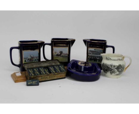 Interesting Blue Bell Tobacco advertising dominoes and cribbage board, other brewing and horse racing items