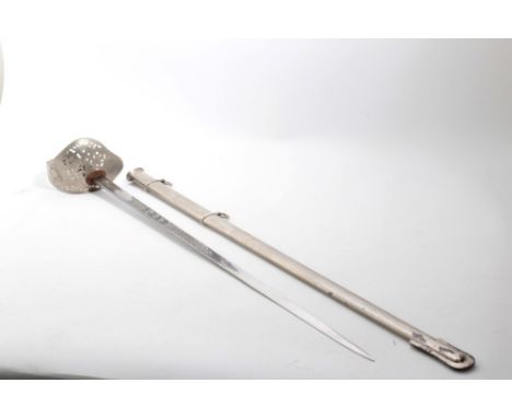 Scarce Zambian post 1964 Officers' sword by Wilkinson based on a British 1897 Pattern Infantry Officers' sword with nickel pl