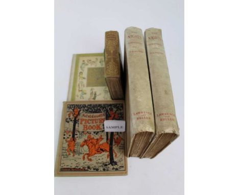 Collection of children's books, including Straparola - The Nights, illustrated by E. R. Hughes, 1894, numbered from limited e