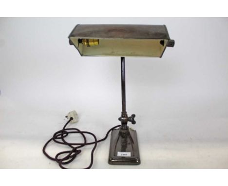 Vintage adjustable metal desk lamp in bronzed finishCondition report: The lamp displays well, it will require re-wiring and t