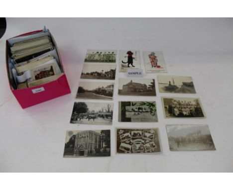Postcards including real photographic social history, Empire day Watson, Children in fancy dress peace celebrations, Workmen 
