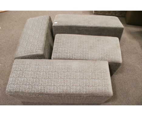 Four designer Orior furniture rectangular upholstered sofa parts. L100cm x D36cm x H46cm