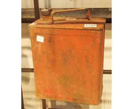 Vintage Shell metal petrol can marked SM & BP Ltd