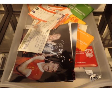 Collection of football tickets mainly Liverpool c1990s and some Liverpool photograph 