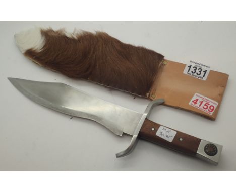 Hunting knife with fur scabbard blade L: 26 cm