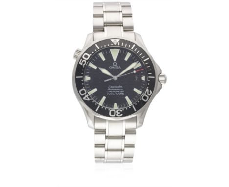 A GENTLEMAN'S LARGE SIZE STAINLESS STEEL OMEGA SEAMASTER 300M AUTOMATIC CHRONOMETER BRACELET WATCH CIRCA 2000, REF. 2254.50 W