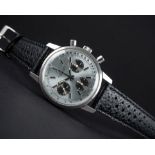 A RARE GENTLEMAN'S STAINLESS STEEL BREITLING "LONG PLAYING" CHRONOGRAPH WRIST WATCH CIRCA 1974, REF.
