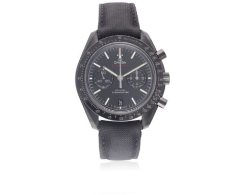 A GENTLEMAN'S BLACK CERAMIC OMEGA SPEEDMASTER "DARK SIDE OF THE MOON" CO AXIAL CHRONOMETER CHRONOGRAPH WRIST WATCH CIRCA 2013
