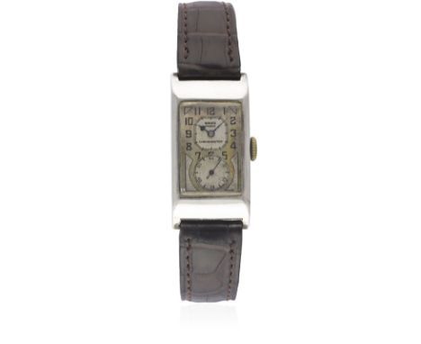 A GENTLEMAN'S SOLID SILVER ROLEX PRINCE WRIST WATCHCIRCA 1930s, REF. 1343AMovement: 15J, manual wind, signed Rolex Extra Prim