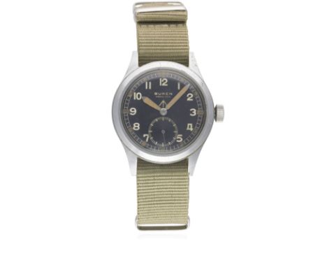 A GENTLEMAN'S BRITISH MILITARY BUREN GRAND PRIX W.W.W. WRIST WATCH CIRCA 1940s, PART OF THE "DIRTY DOZEN"Movement: 15J, manua