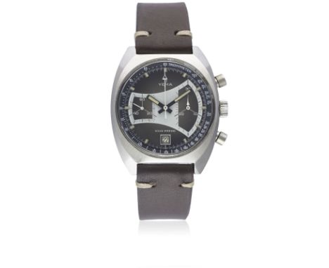 A RARE GENTLEMAN'S STAINLESS STEEL YEMA SOUS MARINE DIVERS CHRONOGRAPH WRIST WATCH CIRCA 1970Movement: 17J, manual wind, Valj