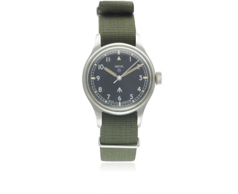 A GENTLEMAN'S STAINLESS STEEL BRITISH MILITARY SMITHS WRIST WATCH DATED 1969Movement: 17J, manual wind, signed Made in Englan