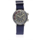 A GENTLEMAN'S STAINLESS STEEL LIP NAUTIC SKI ELECTRONIC WRIST WATCH CIRCA 1970 Movement: Electronic.