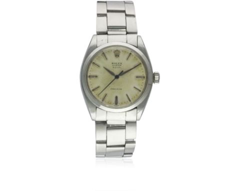 A GENTLEMAN'S STAINLESS STEEL ROLEX OYSTER ROYAL PRECISION BRACELET WATCHDATED 1961, REF. 6426 / 6427 WITH ORIGINAL ROLEX GUA