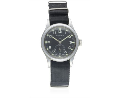 A GENTLEMAN'S BRITISH MILITARY VERTEX W.W.W. WRIST WATCH CIRCA 1940s, PART OF THE "DIRTY DOZEN"Movement: 15J, manual wind, si