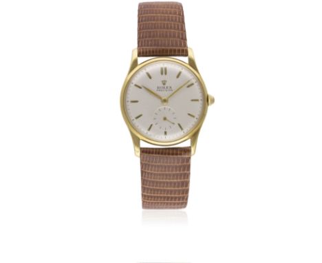 A GENTLEMAN'S 18K SOLID GOLD ROLEX PRECISION WRIST WATCHCIRCA 1950s, REF. 4651 Movement: 17J, manual wind, cal. 700, signed M