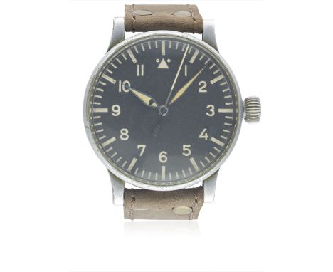 A RARE GERMAN MILITARY LUFTWAFFE B.UHR WEMPE NAVIGATORS OBSERVATION WATCH  CIRCA 1940, REF. FL23883 "TYPE A" DIAL  Movement: 